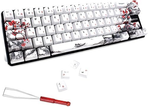 Miniatura 3 de MOLGRIA Juego de 71 teclas para teclado mecánico para juegos, perfil PBT OEM, fuente japonesa con extractor de teclas para teclado Cherry MX 7161 60