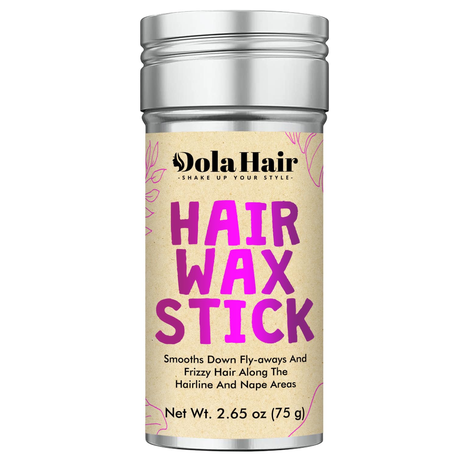Dolahair Hair Wax Stick - Flyaway Control and Styling Pomade for Kids, Women, and Men - Slick Back Hair Bun Maker and Hair Accessorie for Teen Girls (1 Pack of Wax)