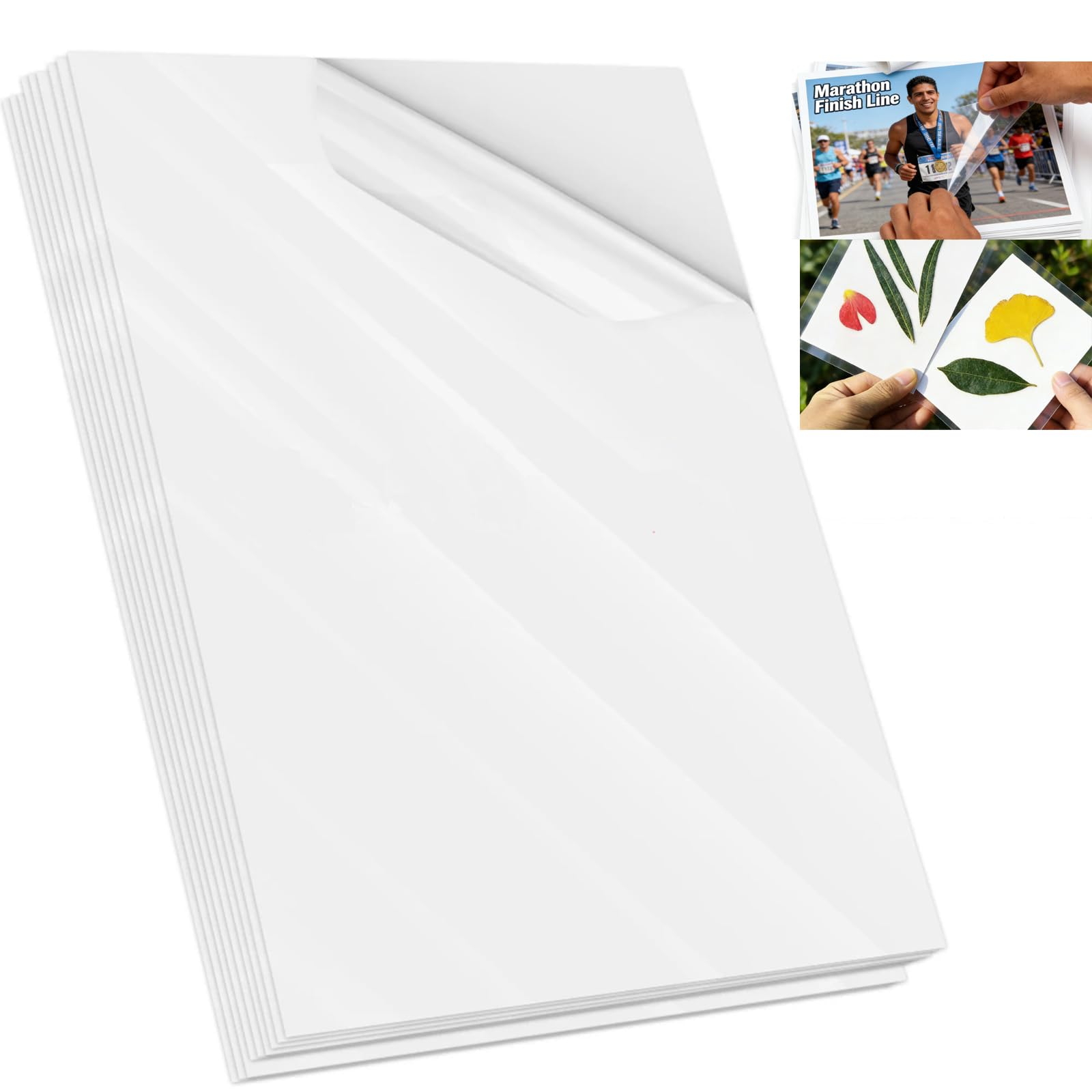 Films de plastification à froid A5 imperméables transparents brillants lot de 50