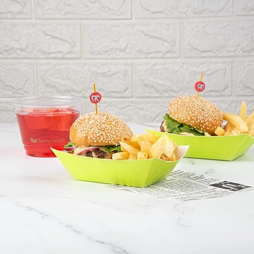 Miniatura 4 de Restaurantware Bio Tek - Botes de comida de 3.3 pulgadas, 400 bandejas desechables de papel para alimentos, resistentes, resistentes a la grasa,