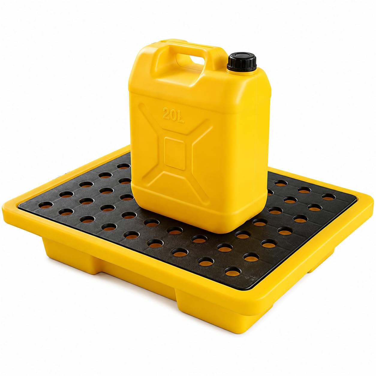 Palette de déversement contre les fuites de liquides corrosifs avec bac de rétention étanche