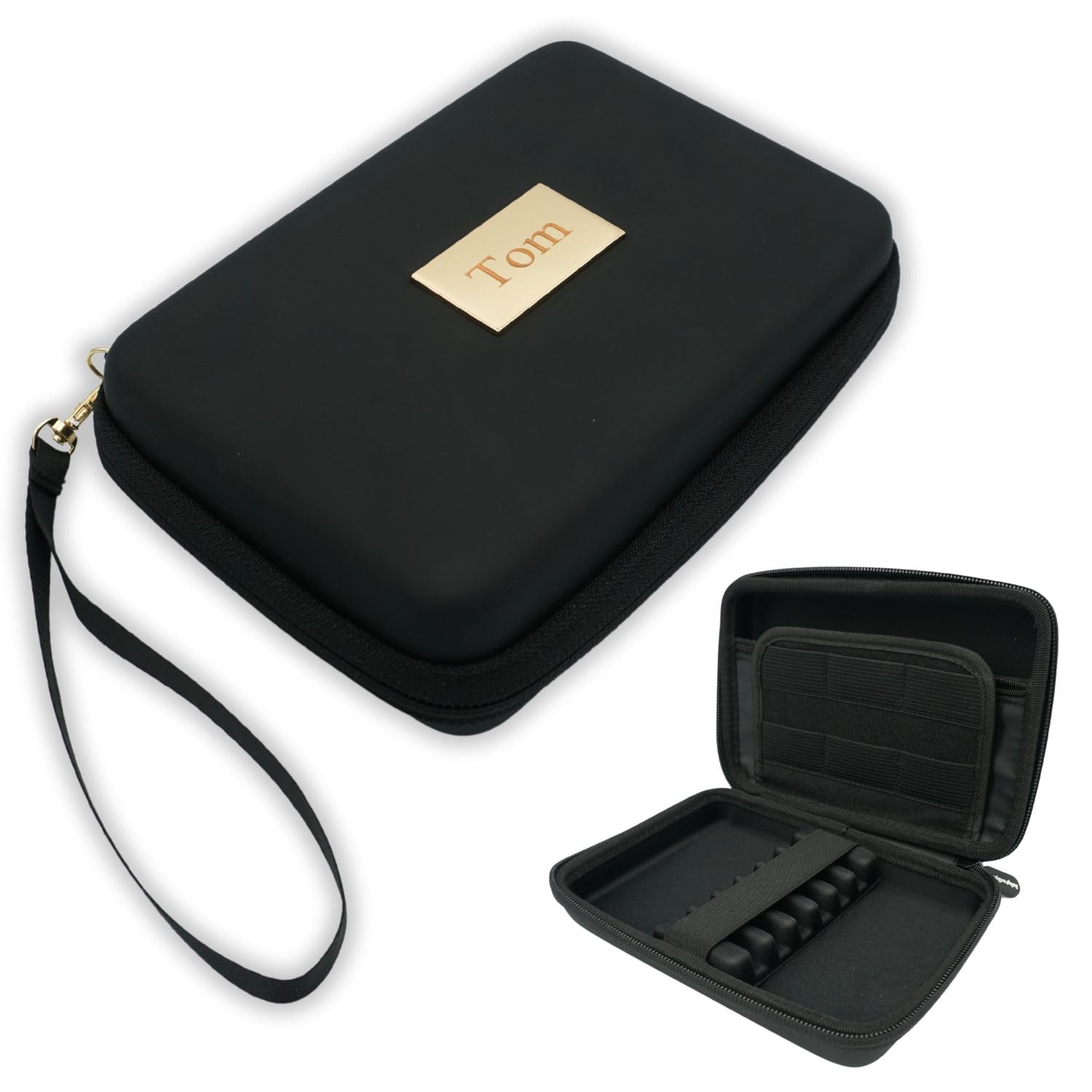 Personalisierte Dart Tasche zum selbst gestalten mit Namen | Darts Case mit Gravur für 6 Dartpfeile Aufbewahrung | Dart Etui zum Schutz von Dartpfeilen & Dart Zubehör Personalisieren
