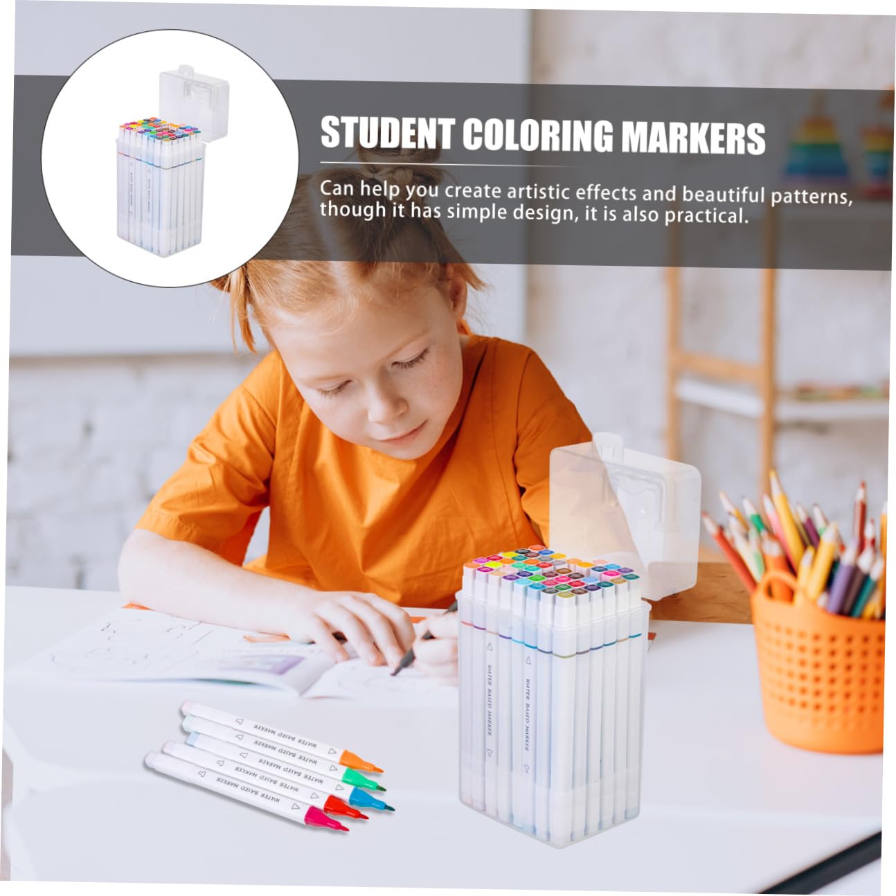 DOITOOL Doppelseitige Kunstmarker für Kinder und Büroarbeit, 48 Stück