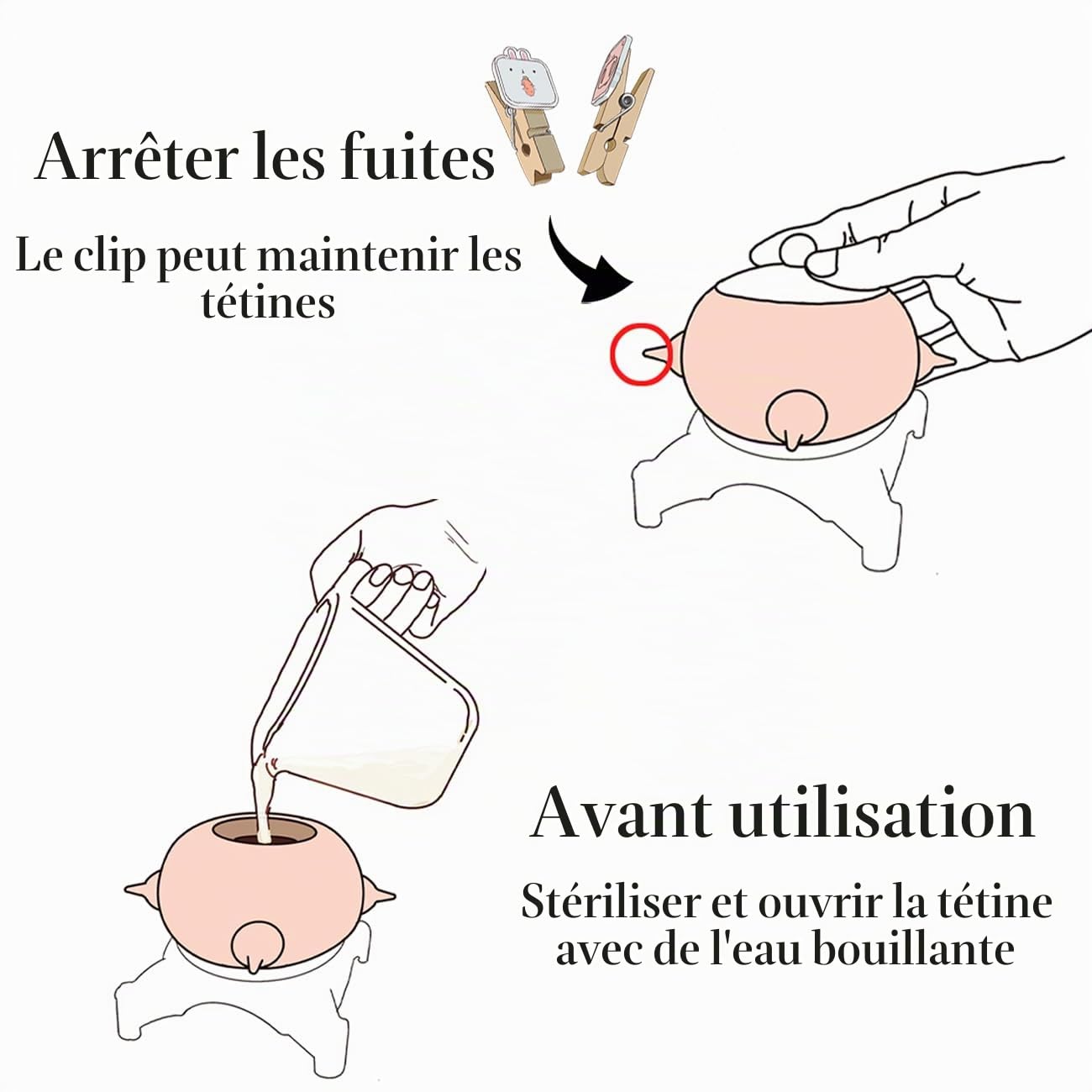 Mangeoire à Lait pour Chiot,Biberons pour Chiots, pour Plusieurs Chiots 4 Tétines en Silicone Allaitement pour Chiot Dongdong Pet