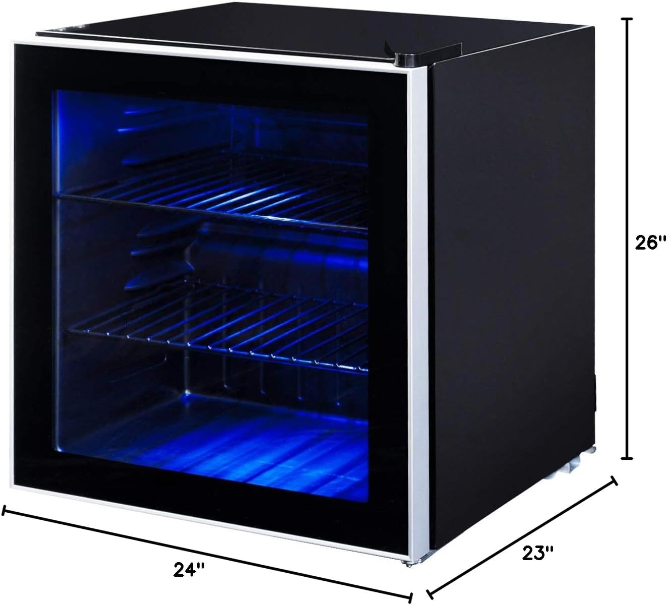 countertop freestanding beverage drink chiller refrigerator mini fridge beer wine cooler, 18.5’’ x 17.5’’ x 19.5’’ (L x W x D), Black