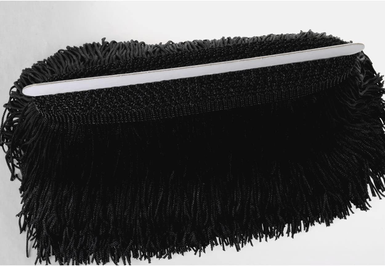 Heartwish268 Fringe Trim Lace Polyerter Fibre Tassel 4inch Wide 10 Yards Long for Clothes Accessories Latin Wedding Dress DIY Lamp Shade Decoration Black