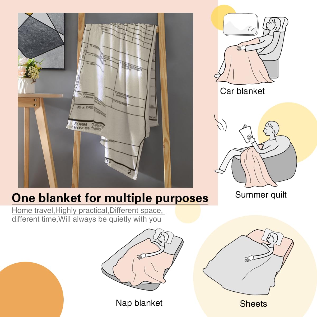 DD Form 214 Überwurfdecke, lustige amerikanische Veteranen, Decke, Geschenke für Männer im Ruhestand, warme Plüsch-Fleecedecke für Vater, Zuhause, Couch, Sofa, Schlafzimmer, Wohnzimmer,