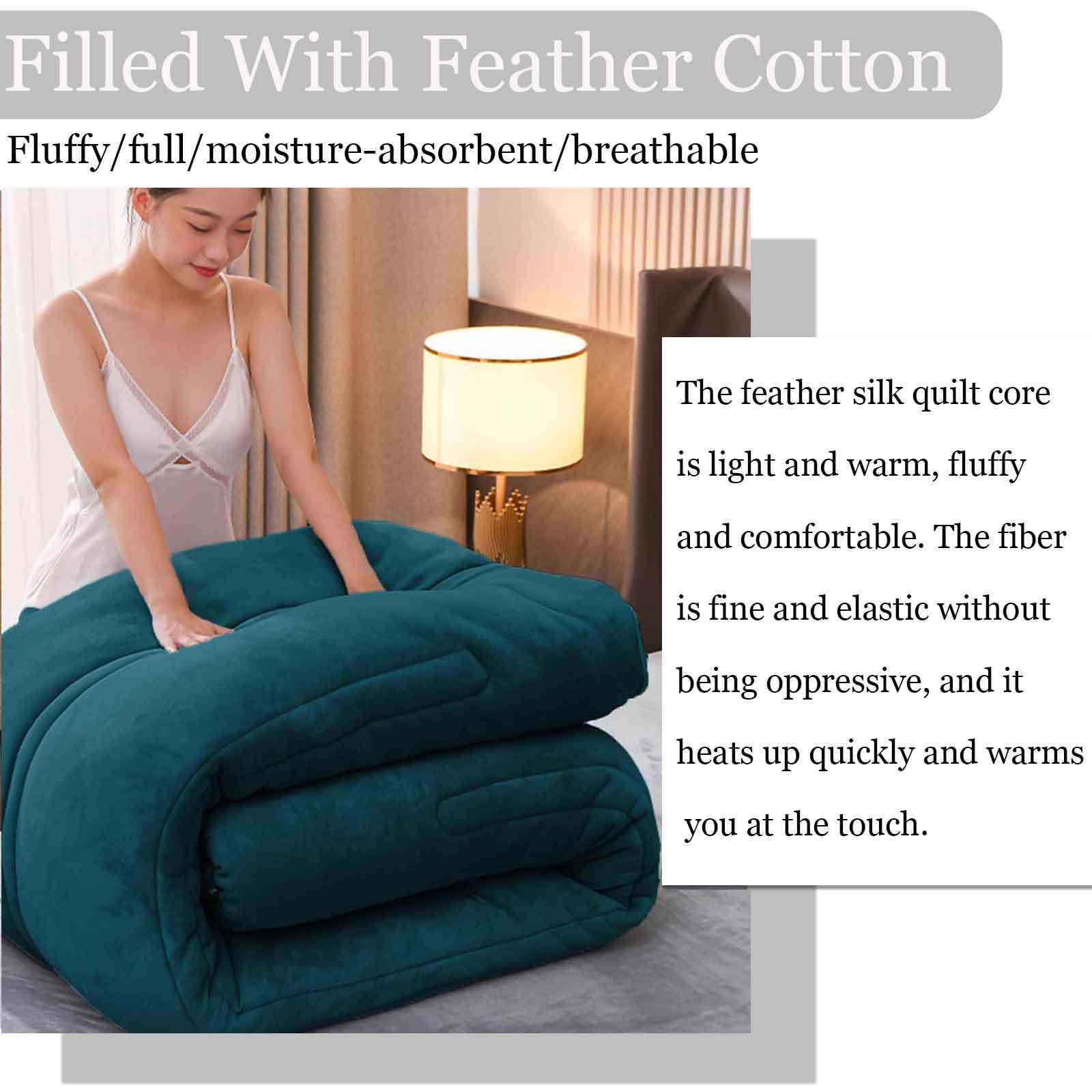 Couette Hiver Edredon Duvet,Édredon Lit 2 Personnes,Couette Epaisse,Couverture Tres Chaude Hiver,Couette De Lit Doux Et Chaud Literie,Edredon Gonflant Duvet(05,150x200cm/2.5kg)