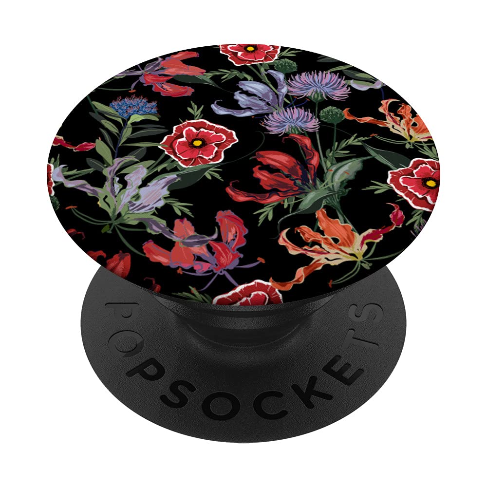Trendy Botanical Flowers Garden Floral Print pattern PopSockets Swappable PopGrip