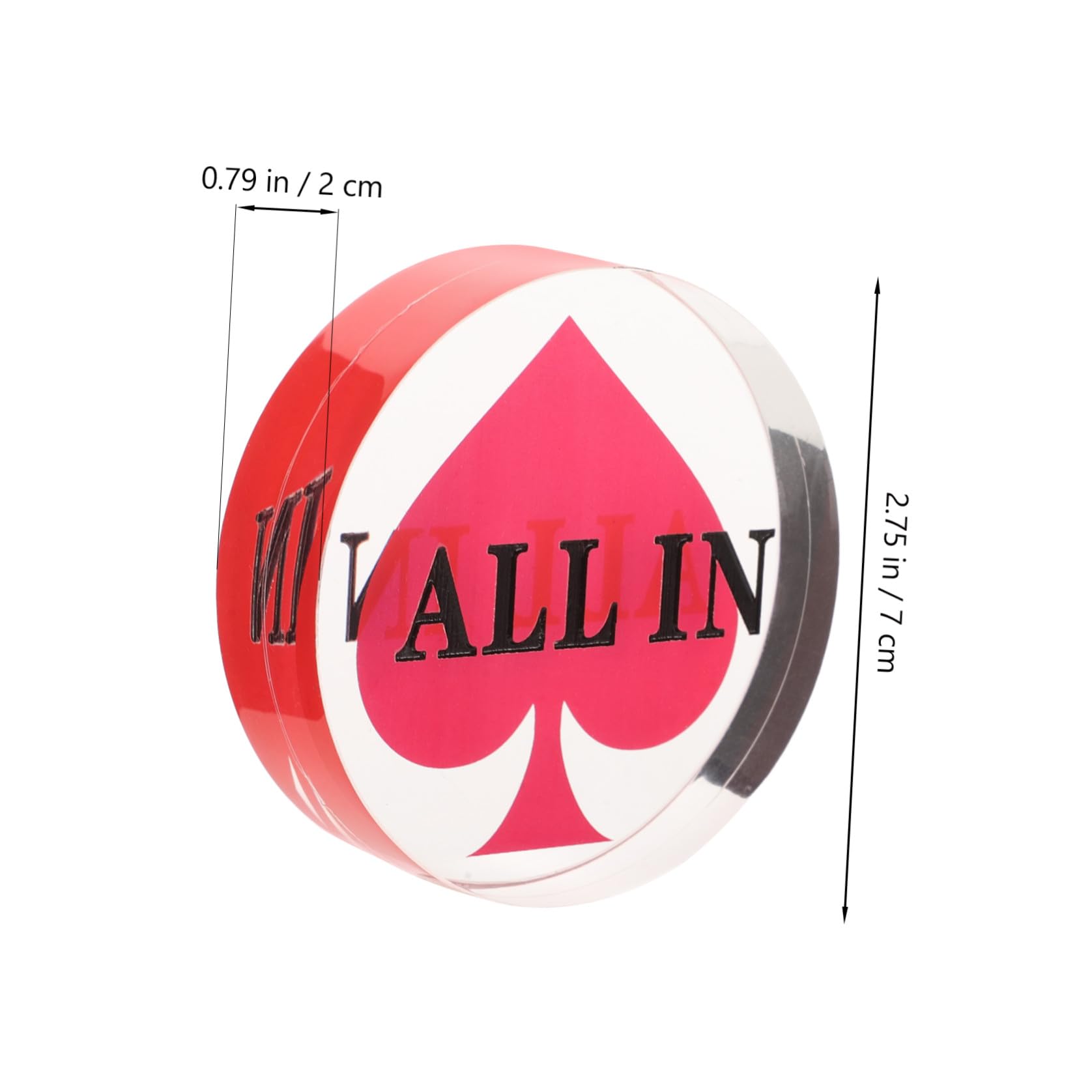 Abaodam Pulsante del Mazziere in Acrilico Doppio Lato per Carte da Gioco e Poker, Segnapunti per All-in e Black Jack