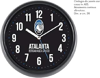 LOWELL Orologio da Muro Parete Silenzioso Squadra Calcio Atalanta