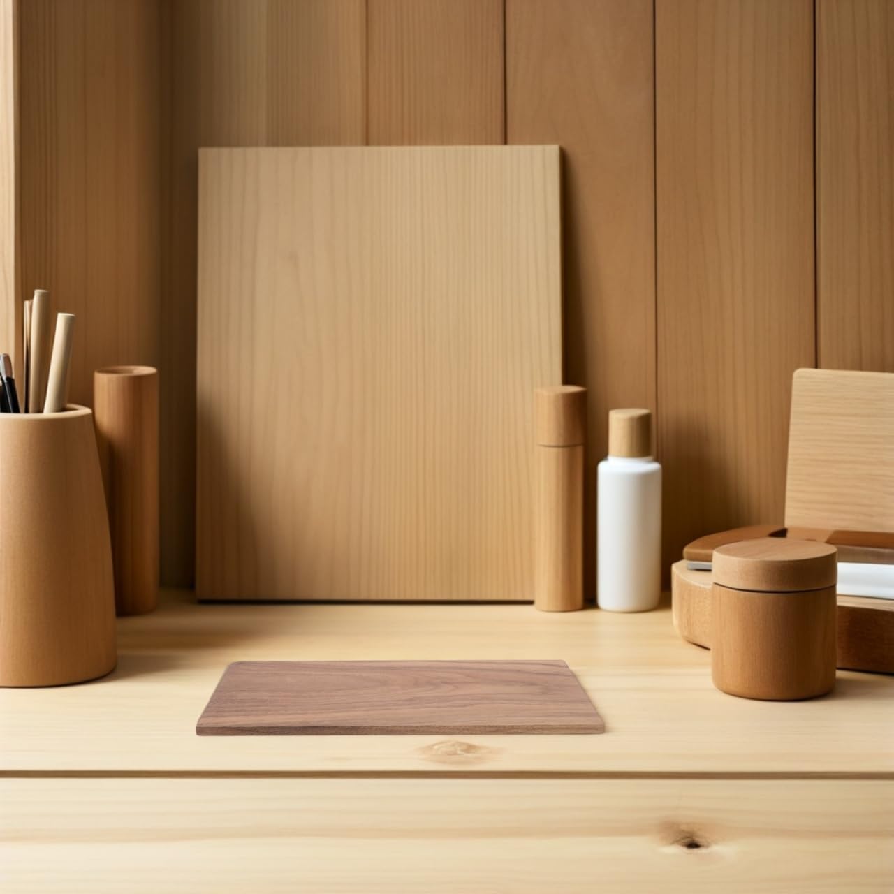 SHINEOFI Blocco di legno di noce spesso per artigianato, tavola di legno duro non finita con venature naturali per principianti progetti fai da te e intaglio artistico del legno