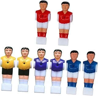 BESPORTBLE 8 Pçs Acessórios Para Máquinas De Futebol Mini Acessórios Para Bonecas De Futebol Mini Acessórios Manequim De Resina Peças De Futebol Jogador De Pebolim Jogador De Pebolim Modelo