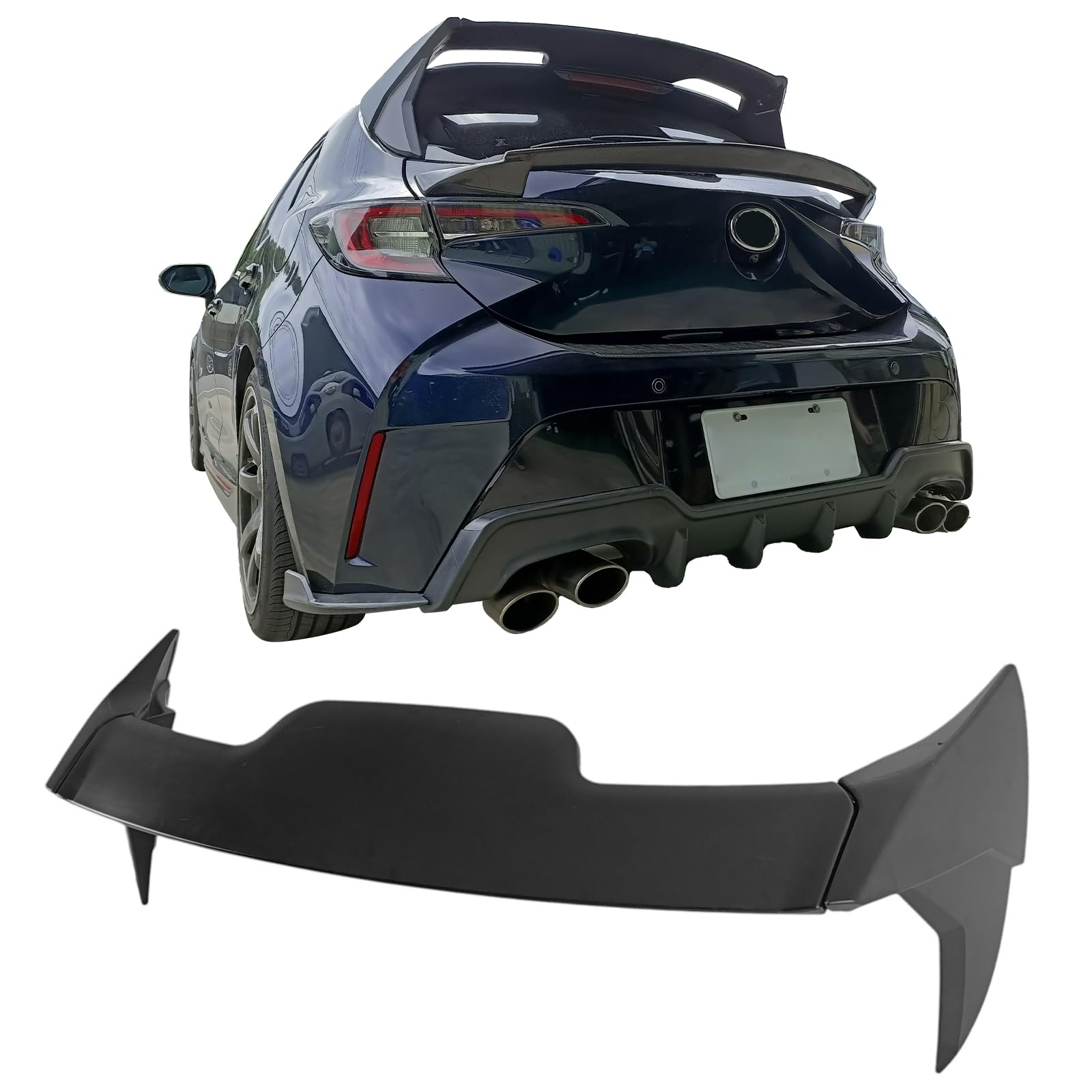 Amazon.com: IKON MOTORSPORTS, Rear Window Roof Spoiler Compatible