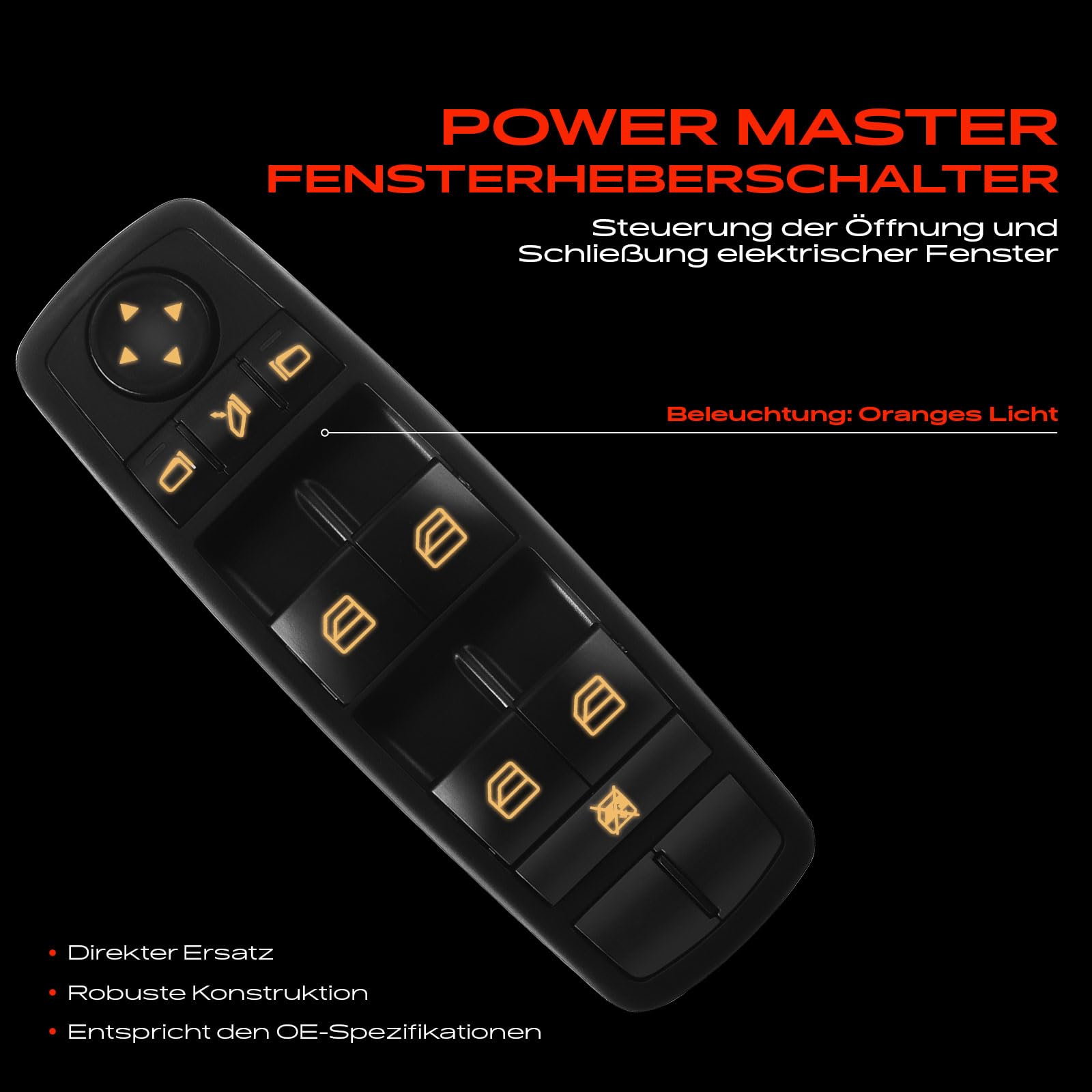 Frankberg Fensterheber Schalter Schalteinheit Vorne Links für M-Klasse W164 R-Klasse W251, V251 2005-2019 2518300290