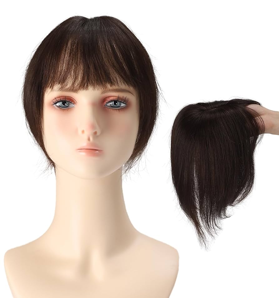 Amazon.co.jp: 前髪 部分ウィッグ 人毛100％ 夏用 前髪あり 女性