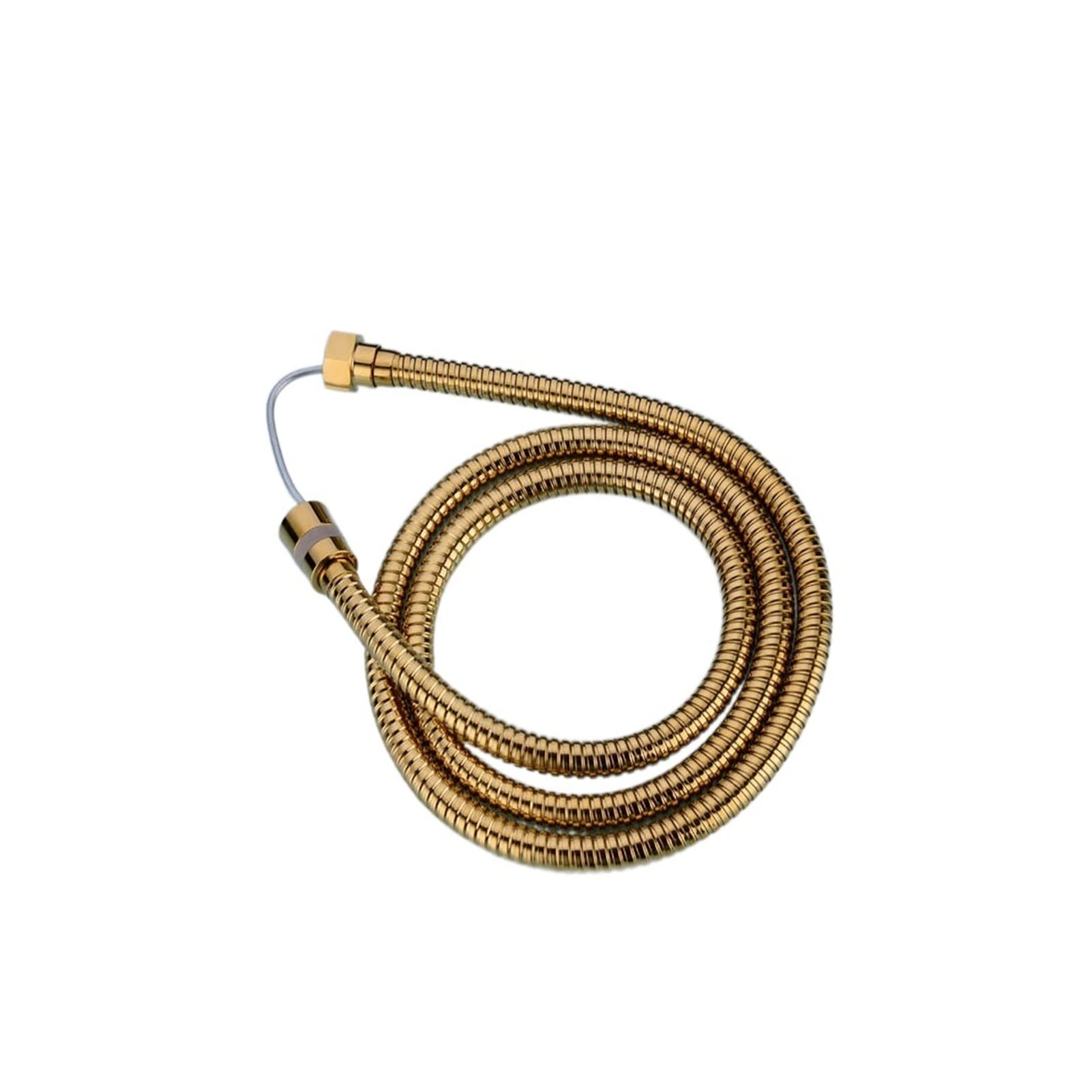 REMSEY Tubo Doccia ad Alta Pressione Tubo Doccia 150 cm Tubo Doccia in Acciaio Inox Tubo Flessibile for Il Tubo del Bagno del Tubo Flessibile Kindly (Color : Gold)