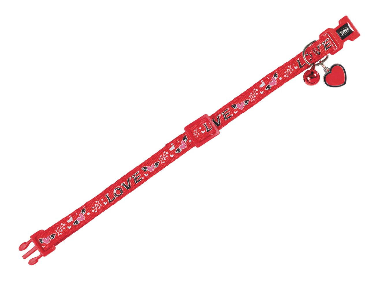 Nobby Love Cat Collar, White/Red