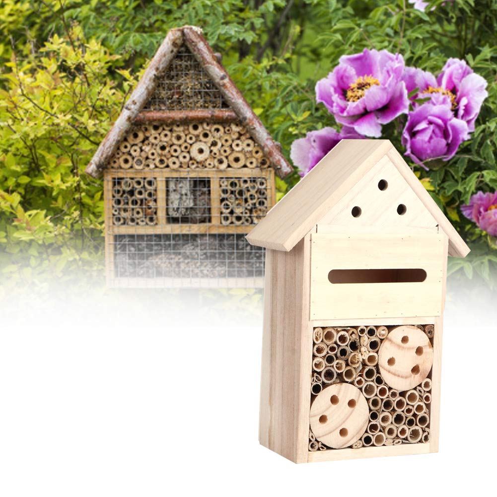 Bienenhaus Aus Holz – Natürliches Schmetterlings Produktbild-Vorschau 3