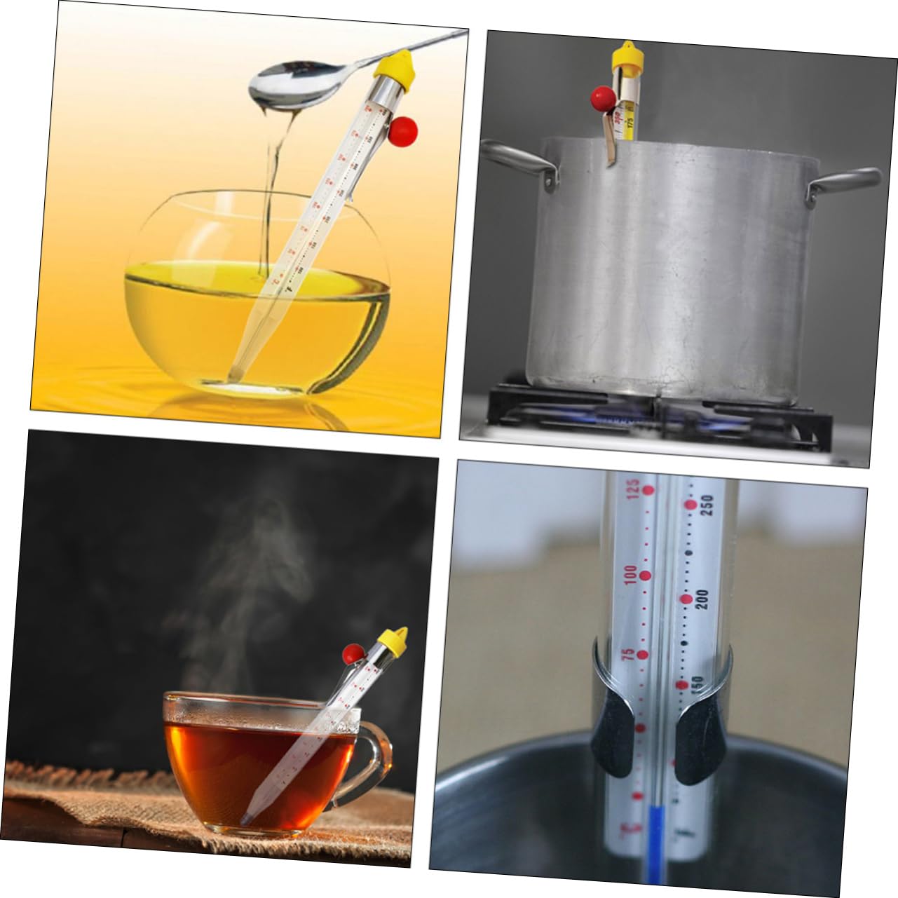 1pc Food Thermometer for Syrup and Baking Practical Kitchen Tool for Candy and Jam Making Multipurpose Cooking Thermometer