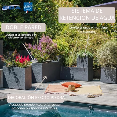 Evite raíces secas con jardinera EDA Muret Loft XL retención de agua 7