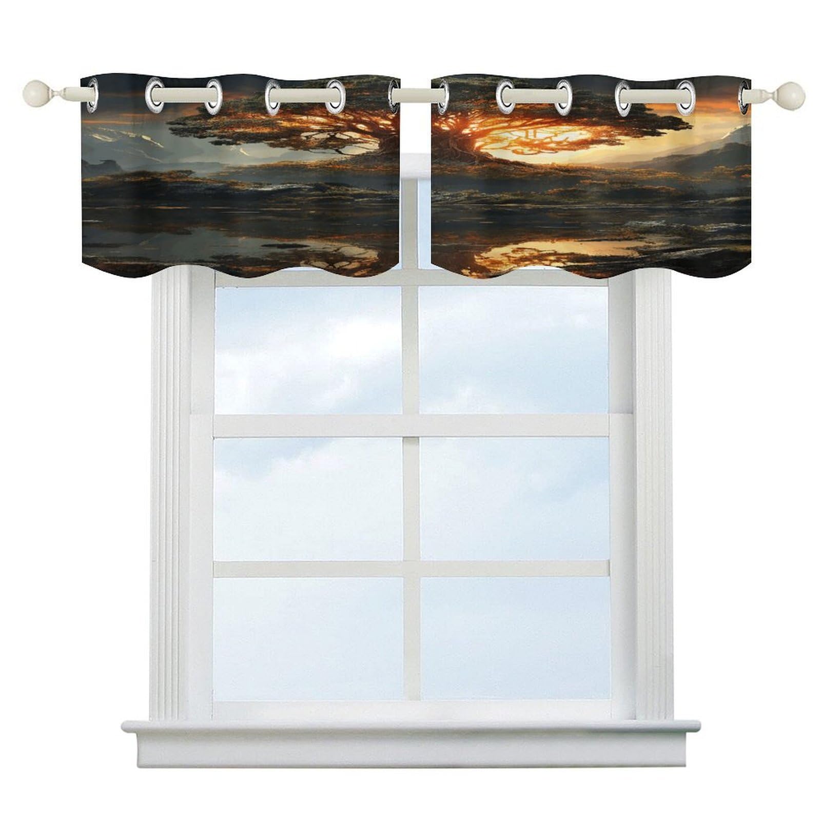 Fekiloot Style Natural Beauties Short Curtains Valance Curtain