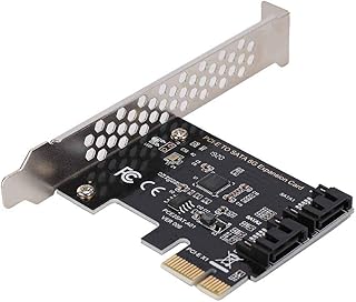ASHATA Placa PCIe SATA 2 portas, placa de expansão PCIe para SATA 3.0 de 6 Gbps, PCI Express (2 x 4 x 8 x 16 x) para placa controladora SATA 3.0 para Win 7/8/XP/Vista/Linux/Server 2003/para Mac e outros, suporta SSD HDD