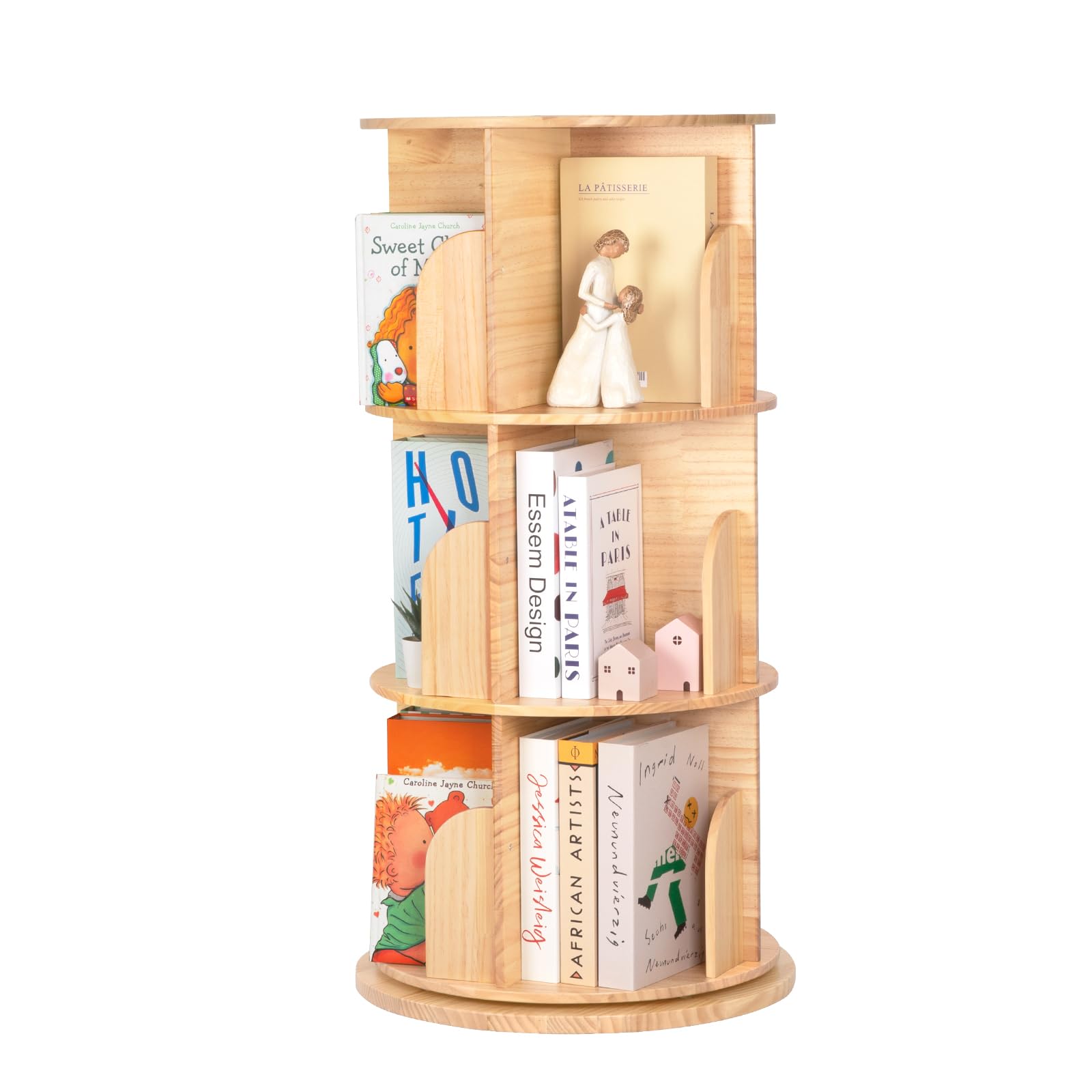 【新着商品】TOOKYLAND 天然木 本棚3段 回転式本棚 大容量 スリム コ Amazon｜TOOKYLAND 天然木 本棚3段 回転式本棚 大容量 スリム コミック