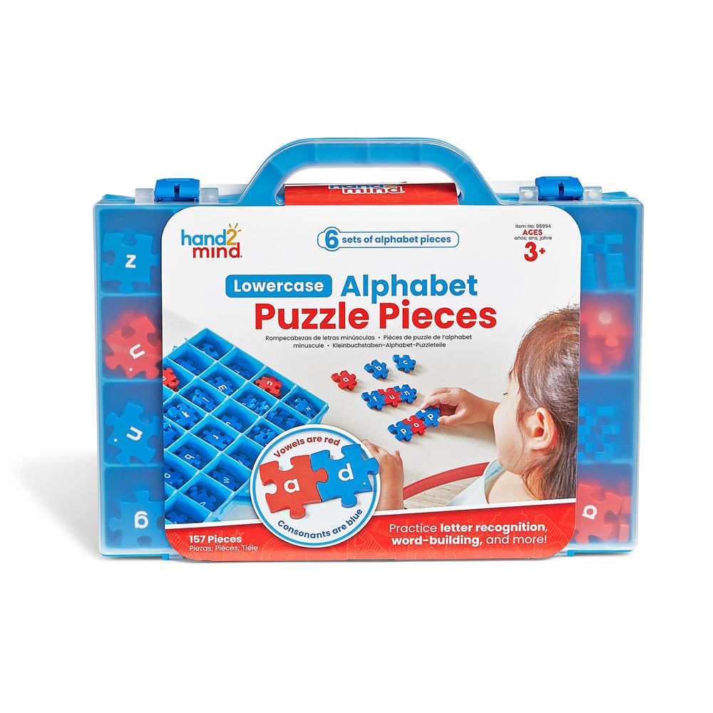 hand2mind Lowercase Alphabet Puzzle Pieces, Spelling Toys for Kids 3-5, Word Building Puzzles, Letter Recognition for Preschoolers, Toddler ABC