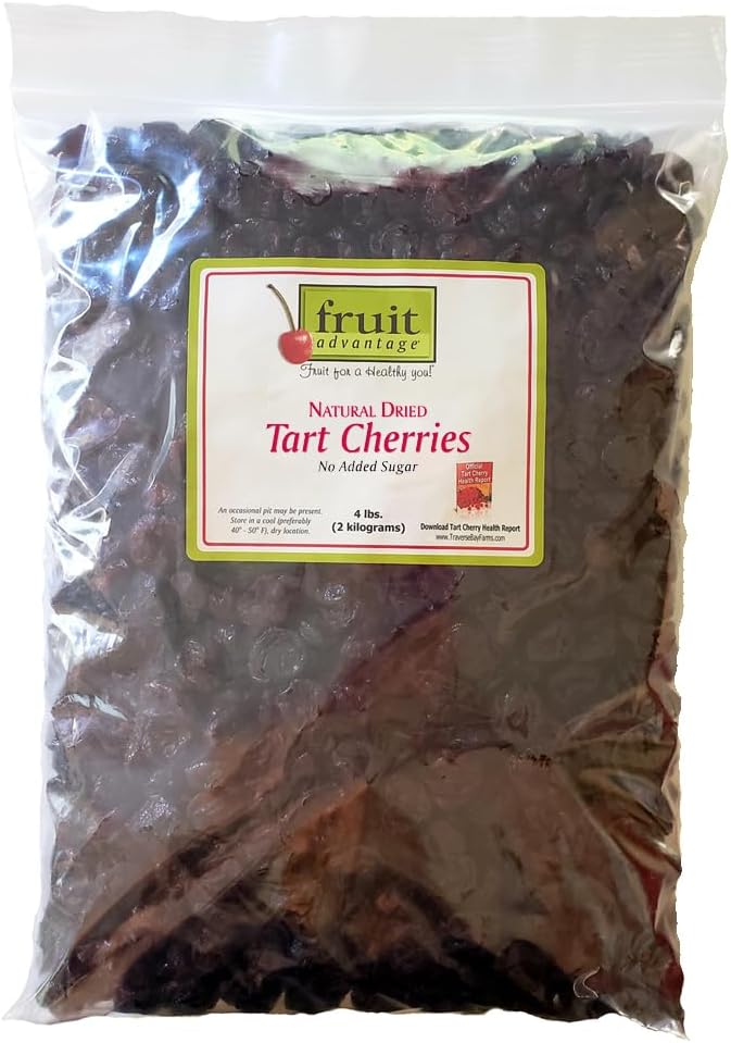 Fruit Advantage Dried Tart Cherries (No Added Sugar - Natural, 4 lb bag)