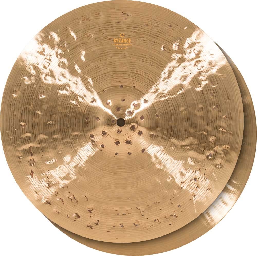 Meinl Cymbals Byzance Foundry Reserve Cymbales Hihat 15 pouces (38,10cm) pour Batterie - Bronze B20, Finition Traditionnelle (B15FRH)