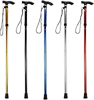 Vista 8 de Bastón plegable de aluminio ligero Comfkey - Bastón de viaje plegable y ajustable con base de goma antideslizante