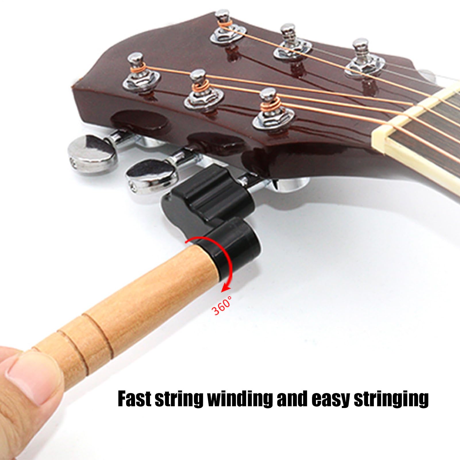 Ergonomic String Winder Guitar Tool, Peg Puller and Tuner Winder, 1 sztuka