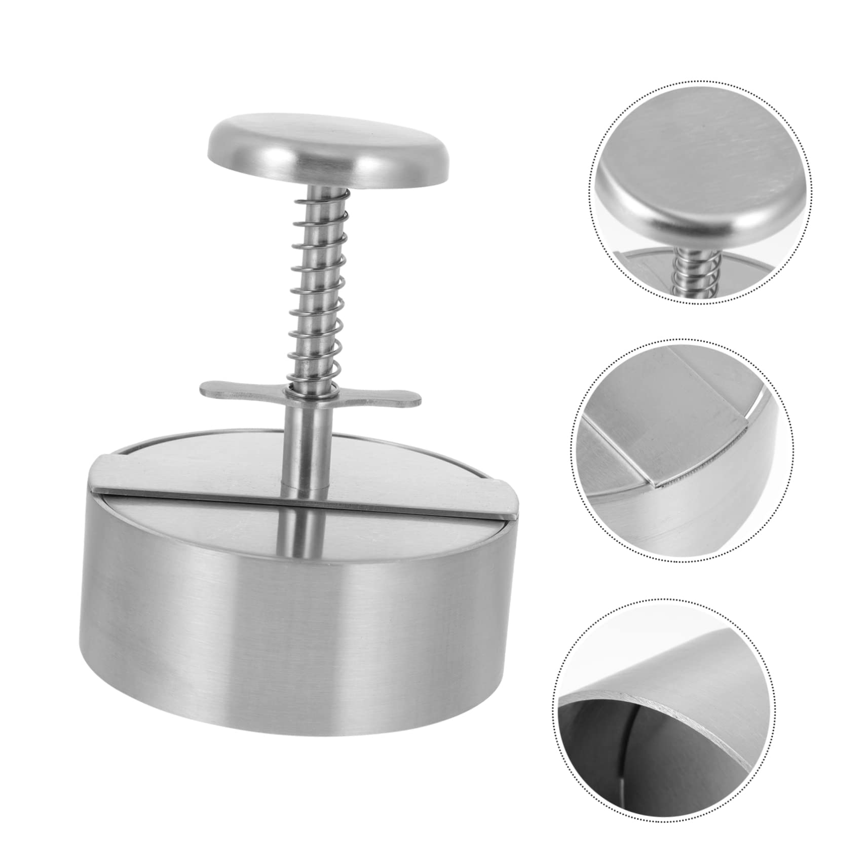 VICASKY 1pc Stainless Steel Burger Press Tool for Evenly Cooked Burgers Durable Kitchen Utensil Thickness Easy to Use for Home Grilling and Cooking