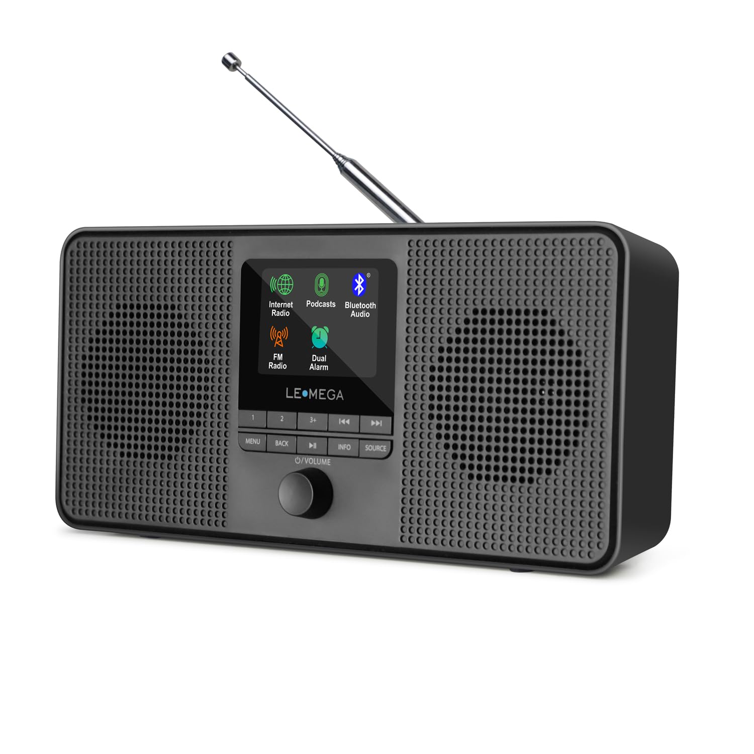 IR4S Stereo WiFi Internet Radio,FM Digital Radio, Spotify Connect, Bluetooth Speaker, Dual Alarms Clock, 40 Presets, Headphone-Output, Batteries or Mains Powered – Black Finish-image-14