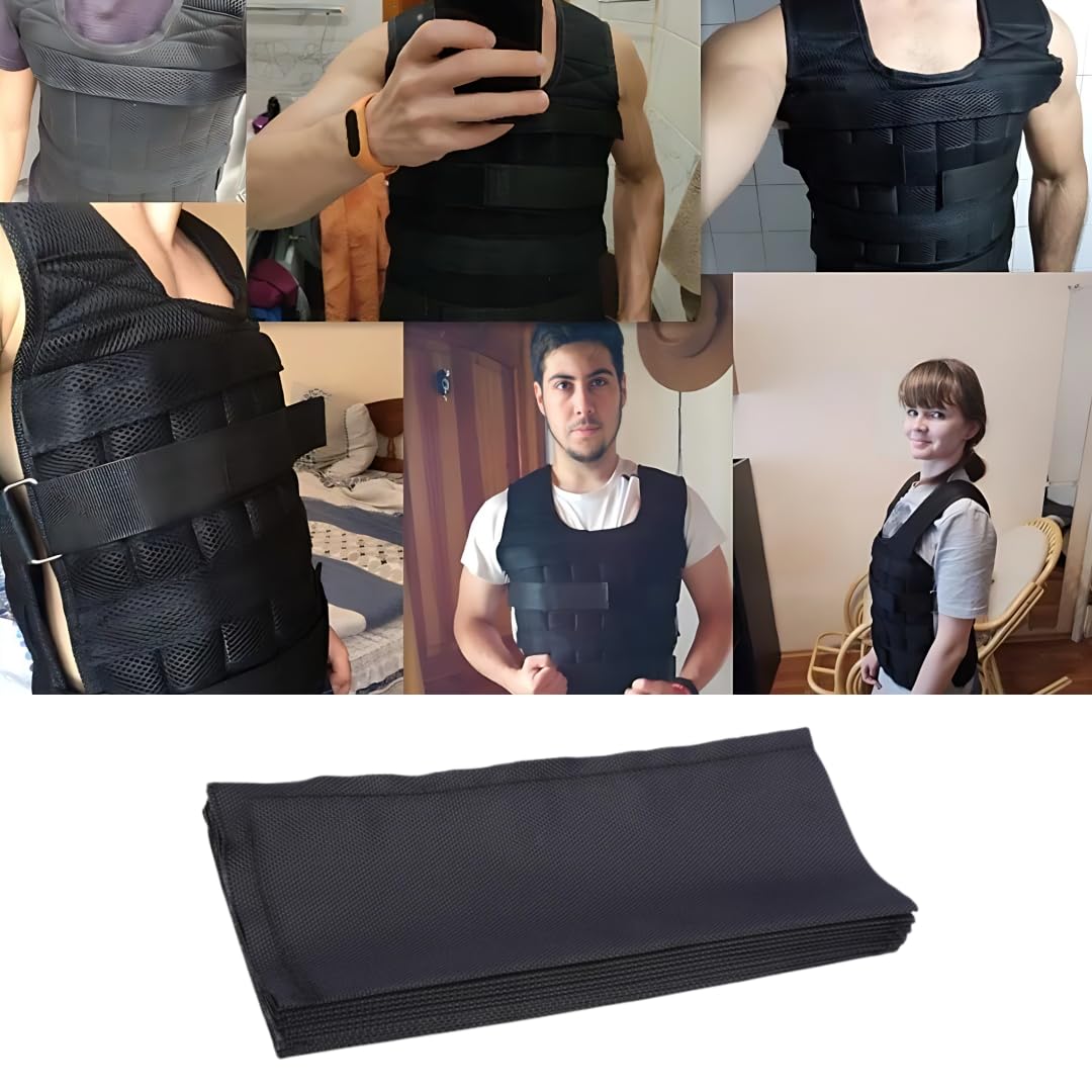 Einstellbare maximale Belastung 20 kg Gewichtsweste 12 Beutel Fitnessstudio Laufen Fitness Sporttraining Gewichtsverlust Jacken Training Trainingsweste für Workout-Übung Boxtraining