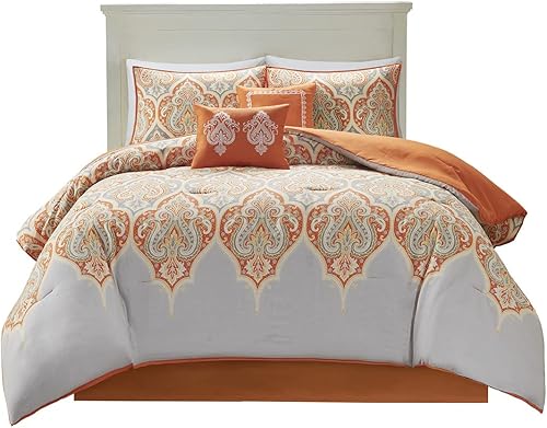 Miniatura 10 de Comfort Spaces Juego de edredÃ³n acogedor, diseÃ±o clÃ¡sico moderno, ropa de cama alternativa para todas las estaciones, fundas a juego, falda de