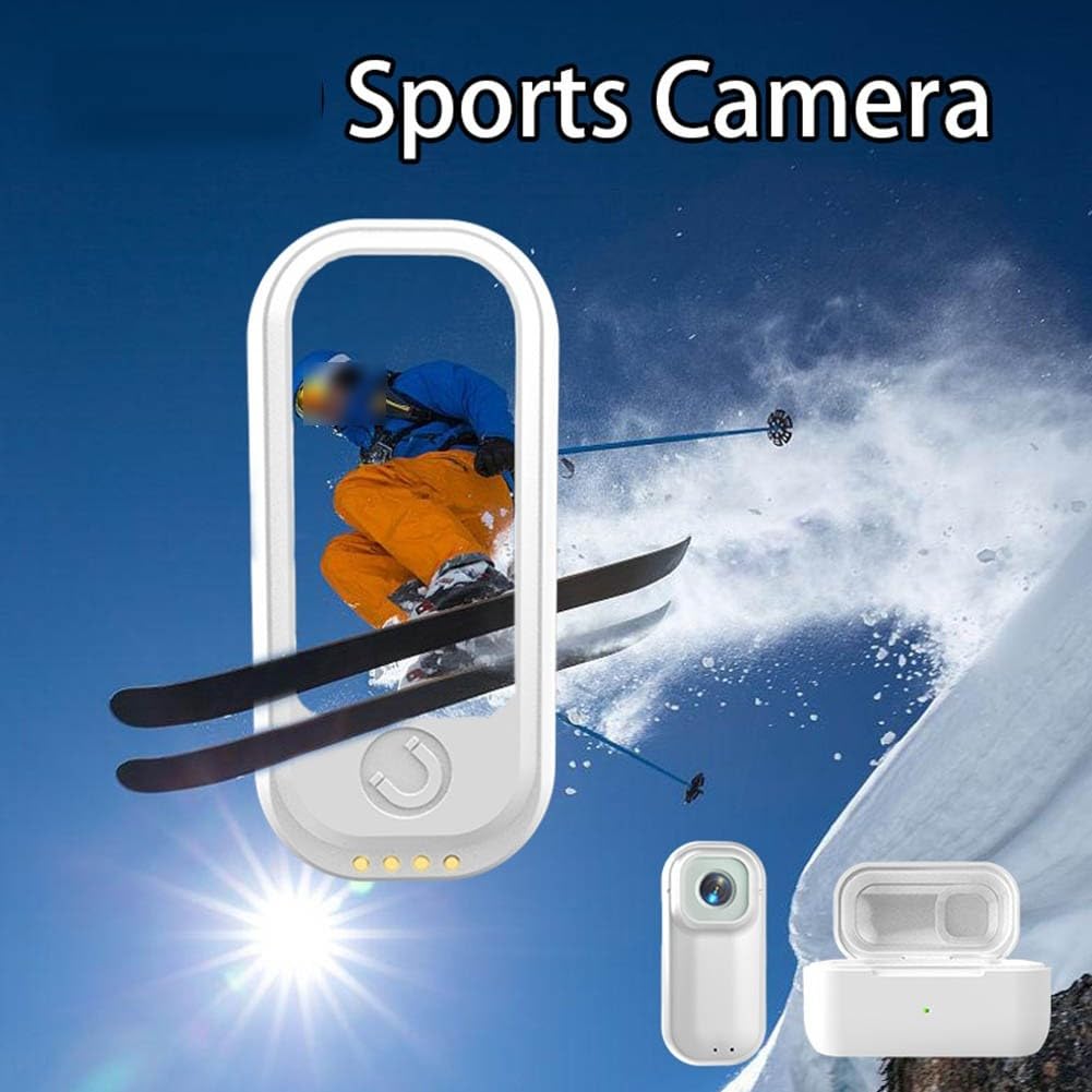 ABS 4K Action Camera con WiFi e base magnetica (bianco)