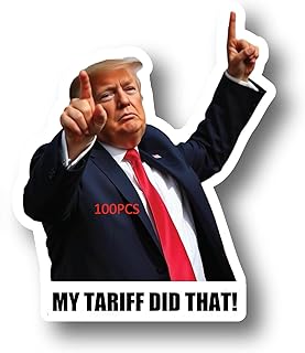 101pcs Trump I Did That My Tariff Did That Stickers Gas Pump Stickers Decal, Donald Trump Merchandise, Anti-Trump Stickers