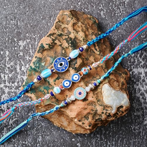 Set of 3 Rakhi For Brother With Card Evil Eye Rakhi Set For Raksha Bandhan Designer Rakhi Thread for Bhaiya2