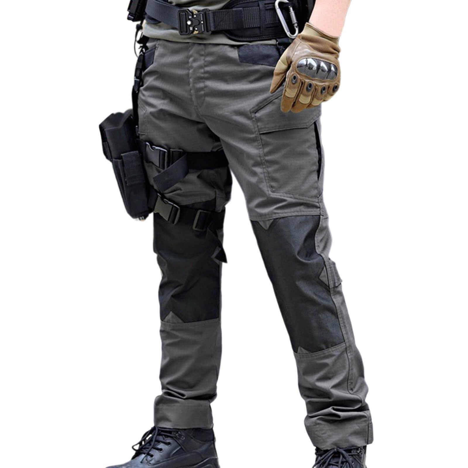 Traje Táctico Militar para Hombre - Sudadera con Capucha y Cremallera de Manga Larga y Pantalones Cargo