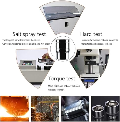 Miniatura 7 de Juego de 46 llaves de trinquete métricas de 14 pulgadas juego de llaves de trinquete métricas con enchufes CR-V de 4 a 0551in brocas S2 barras de