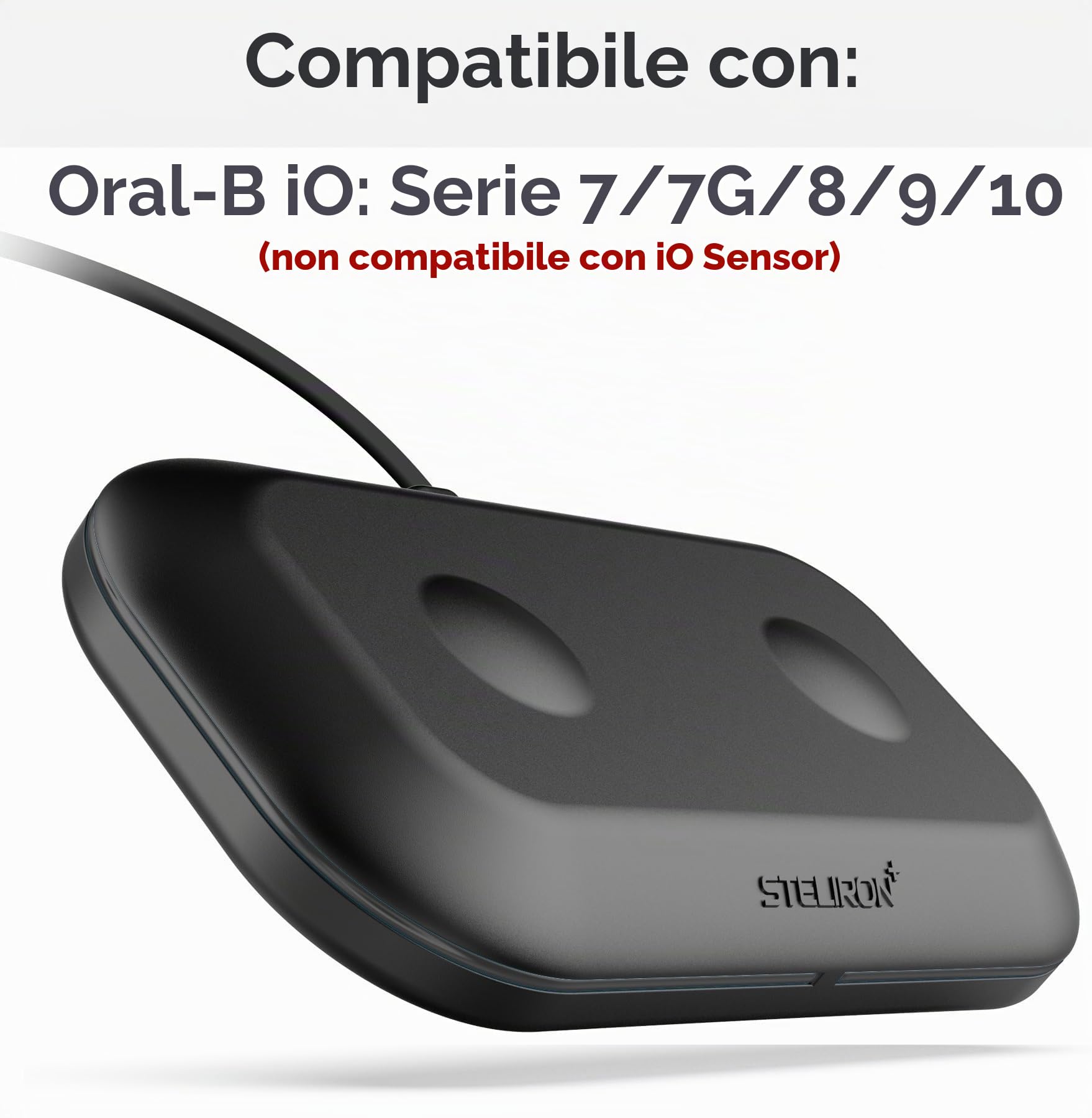 Caricabatterie doppio per spazzolino elettrico OralB serie iO 10/9/8/7/7G, base di ricarica magnetica con indicatore LED (adatto ai viaggi), alimentazione USB, ricambio per modelli Braun OralB iO