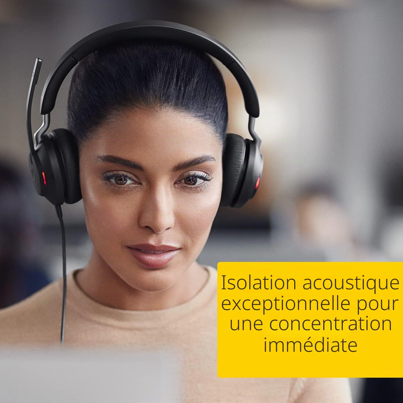 Jabra Evolve2 40 SE Casque stéréo Filaire antibruit avec Technologie d'appel à 3 micros et câble USB-A Fonctionne avec Toutes Les Plateformes de Communication unifiées telles Que Zoom et Google Meet