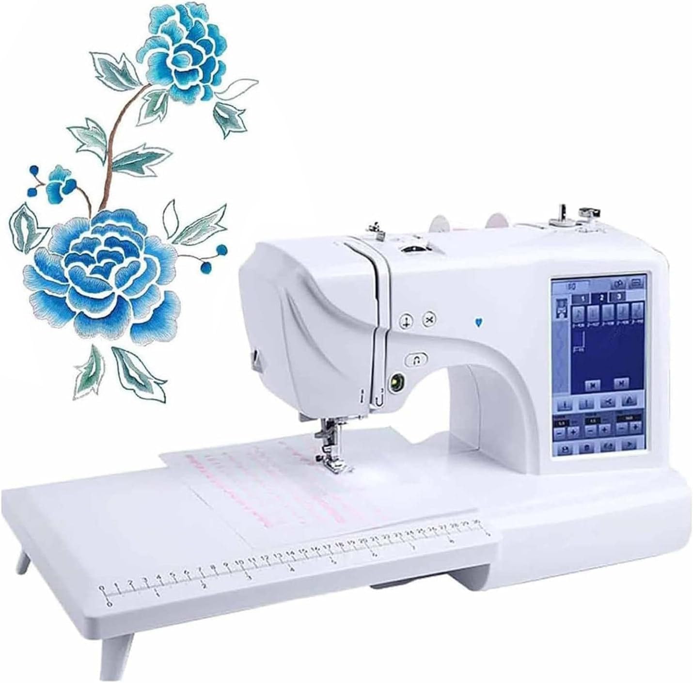 Automatic Sewing Machine Electric Embroidery Machine 158 Built-in Designs with 4" x 9.2" Embroidery Area and LCD Touch Screen, 210 Built-in Letters and 30 Pattern Borders, Sewing Made Easy