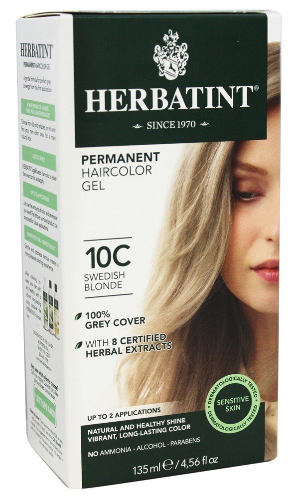 Herbatint Trwały ziołowy żel do farbowania włosów (10c – szwedzki blond) 1 lub 2 aplikacje
