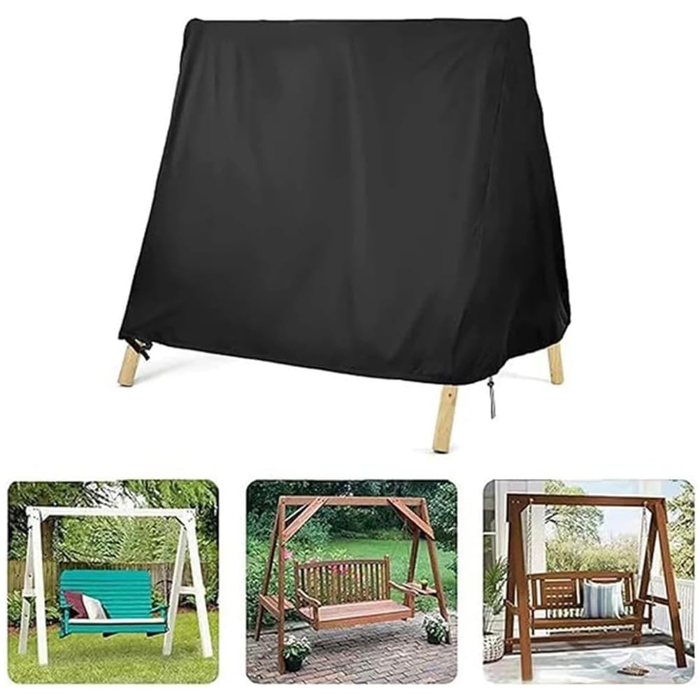 Funda Oxford 420D para columpio, impermeable y resistente a los rayos UV, a prueba de polvo con correas, se adapta a hamacas con marco en A, protección duradera al aire libre para patios y jardines