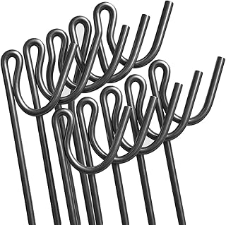 Homatz Fencing Pin 1.15m Long / 8mm Thick Steel Fence Pin, Garden Metal Fence Stakes – Non Galvanised Road Pins for Garden & Outdoor Fence Mesh (10)