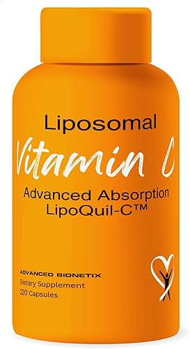 Suplemento de vitamina C liposomal Tecnología de absorción mejorada LipoQuil-C 120 cápsulas 1000 mg de alta dosis soluble en grasa Vita C Apoyo