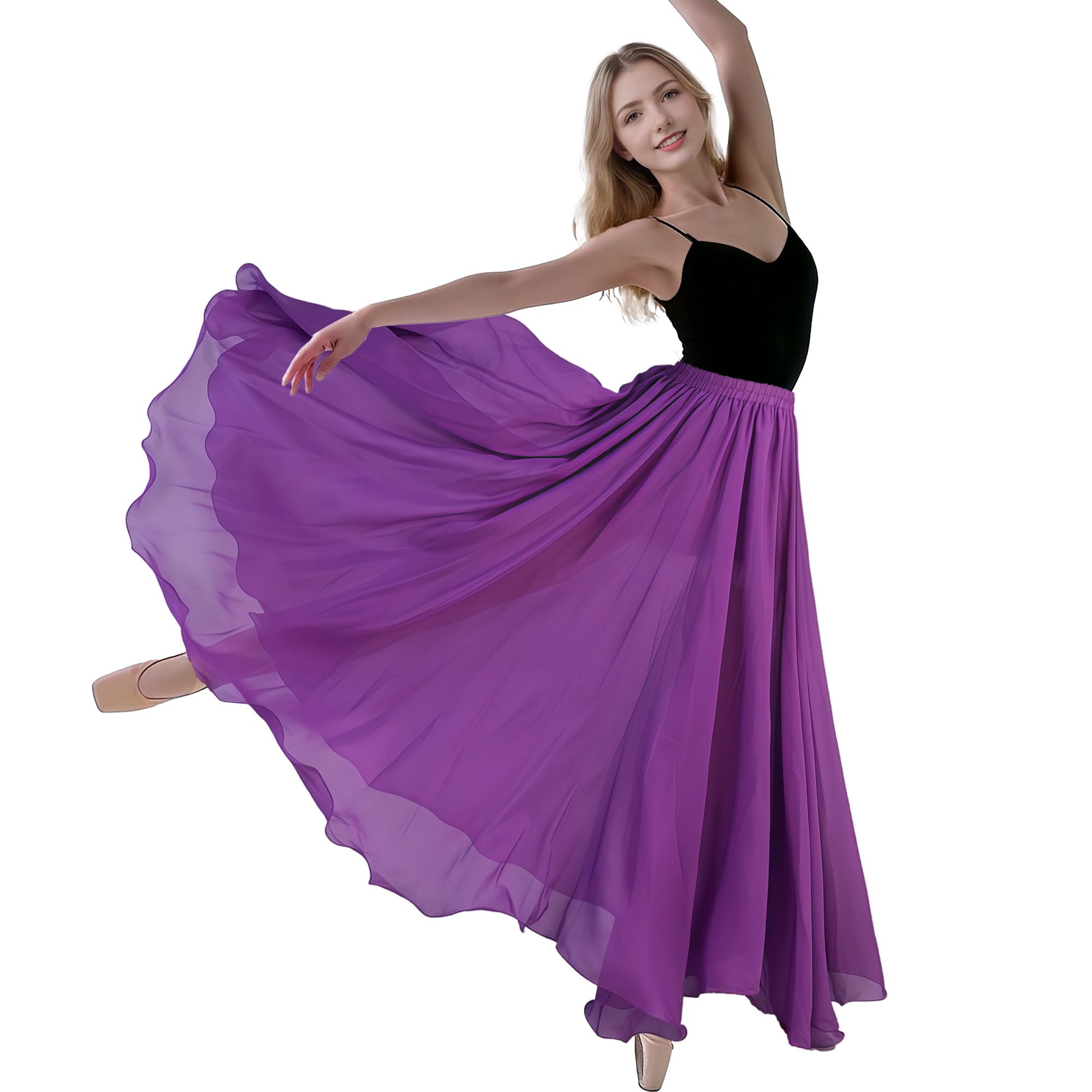 Bauchtanz Rock Damen Bauchtanz Kostüm Tänzerin Chiffon Röck Swing Langer Rock Festival Performance Kleidung